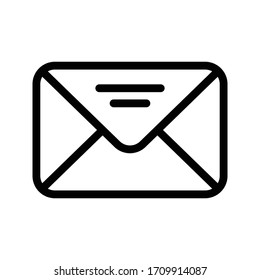 message vector thin line icon 