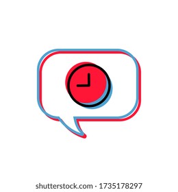 Message waiting icon. Message waiting texting chat message bubble vector black line art symbols on white background for commercial business medical cannabis health services website