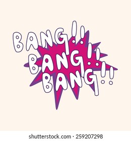 message word bang theme elements