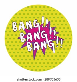 message word bang theme elements