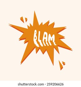 message word blam theme elements