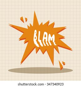 message word blam theme elements