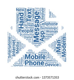 message word cloud. tag cloud about message