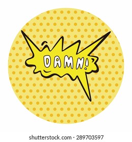 message word damn theme elements