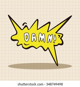 message word damn theme elements