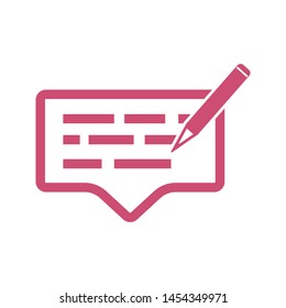 message write with pen icon