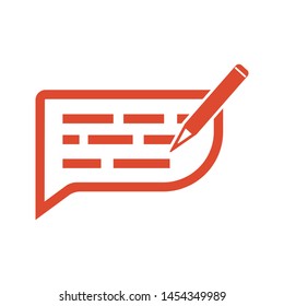 message write with pen icon