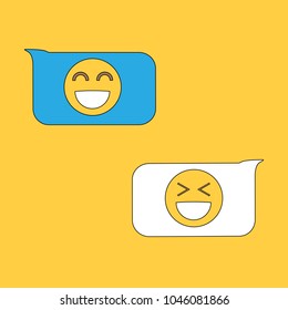Message with yellow background vector icon illustration