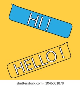 Message with yellow background vector icon illustration