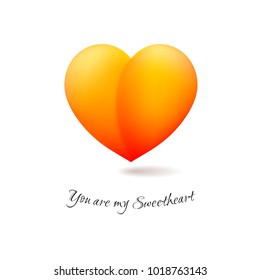 The message "you are my Sweetheart", Love concept, Valentine's day, illustration and design.