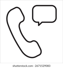Mensaje, diálogo, chat, burbuja de discurso Vector de contorno de icono de stock