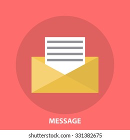 Message,e-mail,envelope,mailing flat style icon,modern style concept for apps and web design