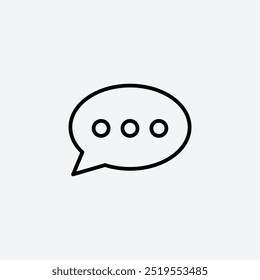 Ícone de vetor de linha de mensagem. EPS 10