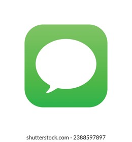 Messages app icon icon isolated on white background. Chat bubble symbol modern, simple, vector, icon for website design, mobile app, ui. Vector Illustration