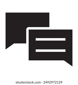 Messages black icon. vector illustration.