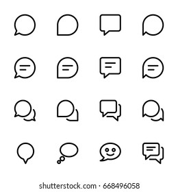 Messages and chat icon set