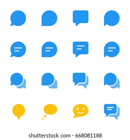 Messages and chat icons set