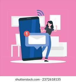 messages concept vector design illustration