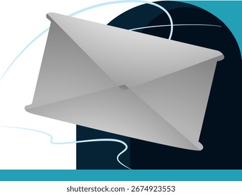 Messages are delivered through mailboxes, the concept of sending letters with flying envelopes. 