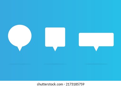 Messages of different sizes on a blue background from which the shadow falls. Vector illustration