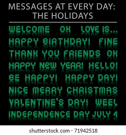 Messages at every day, the holidays