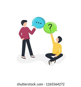 Messages exchange between people