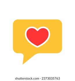 Messages with hearts line icon. Relationship, love, date, Valentine's day, connection, marriage, family, feelings. Vector color icon on a white background for business and advertising.