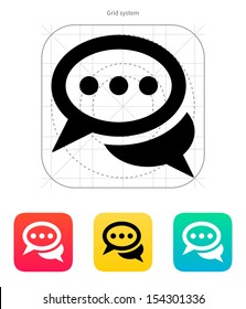 Messages icon on white background. Vector illustration.