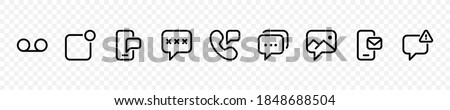 messages icon pack, voicemail, notification center, authentication, phone, sms, mms, mobile email, high priority vector