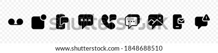 messages icon pack, voicemail, notification center, authentication, phone, sms, mms, mobile email, high priority vector