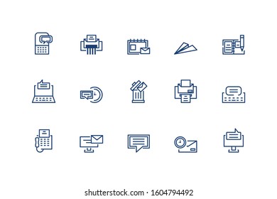 Messages icon set design, email mail letter marketing communication card and document theme Vector illustration