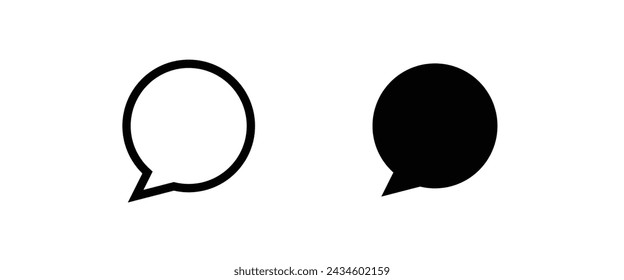 messages icon set Speech bubbles, Editable strok and flat style speaking Chatting Chat, speak, talk line icons set, editable stroke isolated on white, linear vector outline illustration, symbol