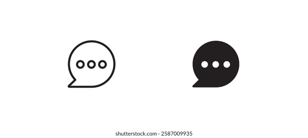 messages icon set Speech bubbles, Editable strok and flat style speaking Chatting Chat, speak, talk line icons set, editable stroke isolated on white, linear vector outline illustration, symbol