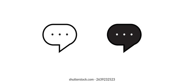 messages icon set Speech bubbles, Editable strok and flat style speaking Chatting Chat, speak, talk line icons set, editable stroke isolated on white, linear vector outline illustration, symbol