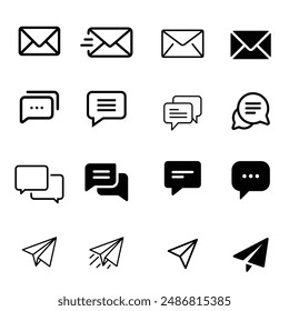 Messages Icon set vector design  