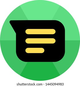 Messages icon. Smartphone customise android launcher. Trendy round design with a shade effect white background.