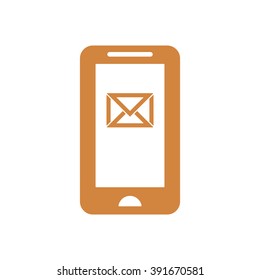  messages. Icon, vector illustration. Flat design  