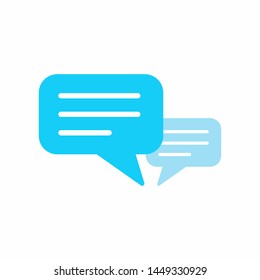 Messages icons blue color on white background. Communication. Messenger. Social network comments icon. Vector illustration. EPS 10