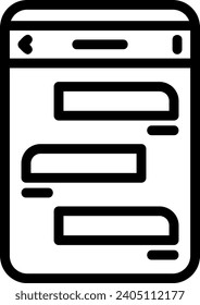 Messages Line Vector Icon Design