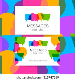 Messages - logo. The idea for the design of the mark. Logo for chat, social networking site, a Foreign Language School, email correspondence, and others.