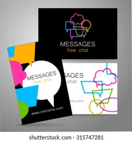 Messages - logo. The idea for the design of the mark. Logo for chat, social networking site, a Foreign Language School, email correspondence, and others.