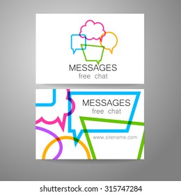 Messages - logo. The idea for the design of the mark. Logo for chat, social networking site, a Foreign Language School, email correspondence, and others.