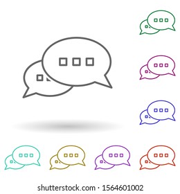 Messages multi color icon. Simple thin line, outline vector of media, press icons for ui and ux, website or mobile application