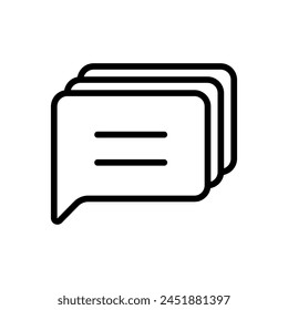 Nachrichten Umriss Vektorgrafik Symbol isoliert auf weißem Hintergrund. Meldungszeilen-Vektorgrafik-Symbol für Web-, Mobil- und UI-Design