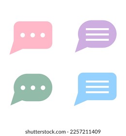 Messages are pastel tones. Text message. Vector illustration.