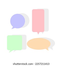 Messages are pastel tones. Text message. Vector illustration.