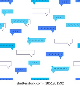 Messages pattern on white background vector illustration cartoon flat design 