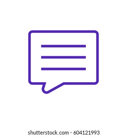 Messages sign isolated on white