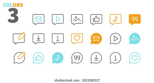 Messages UI Pixel Perfect Well-crafted Vector Thin Line Icons 48x48 Ready for 24x24 Grid. Simple Minimal Pictogram Part 5-5
