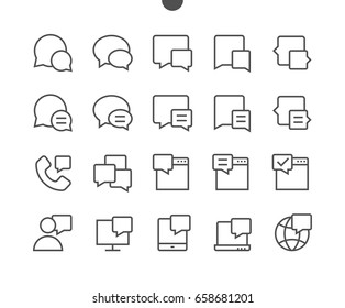 Messages UI Pixel Perfect Well-crafted Vector Thin Line Icons 48x48 Ready for 24x24 Grid for Web Graphics and Apps with Editable Stroke. Simple Minimal Pictogram Part 2-5